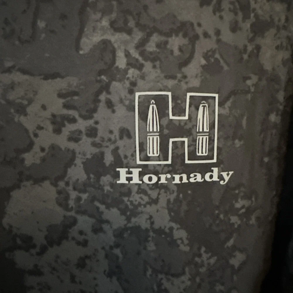 Hornady Men's Performance Large Black Gray Camo 1/4 Zip Jacket Wohali Outdoors